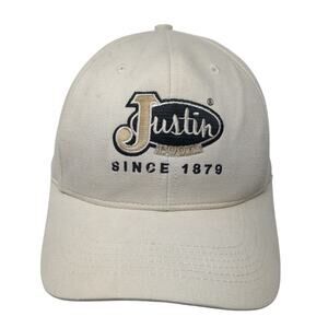 Justin Since 1879 STrapback Baseball Cap Beige One Size Adjustable Embroidered